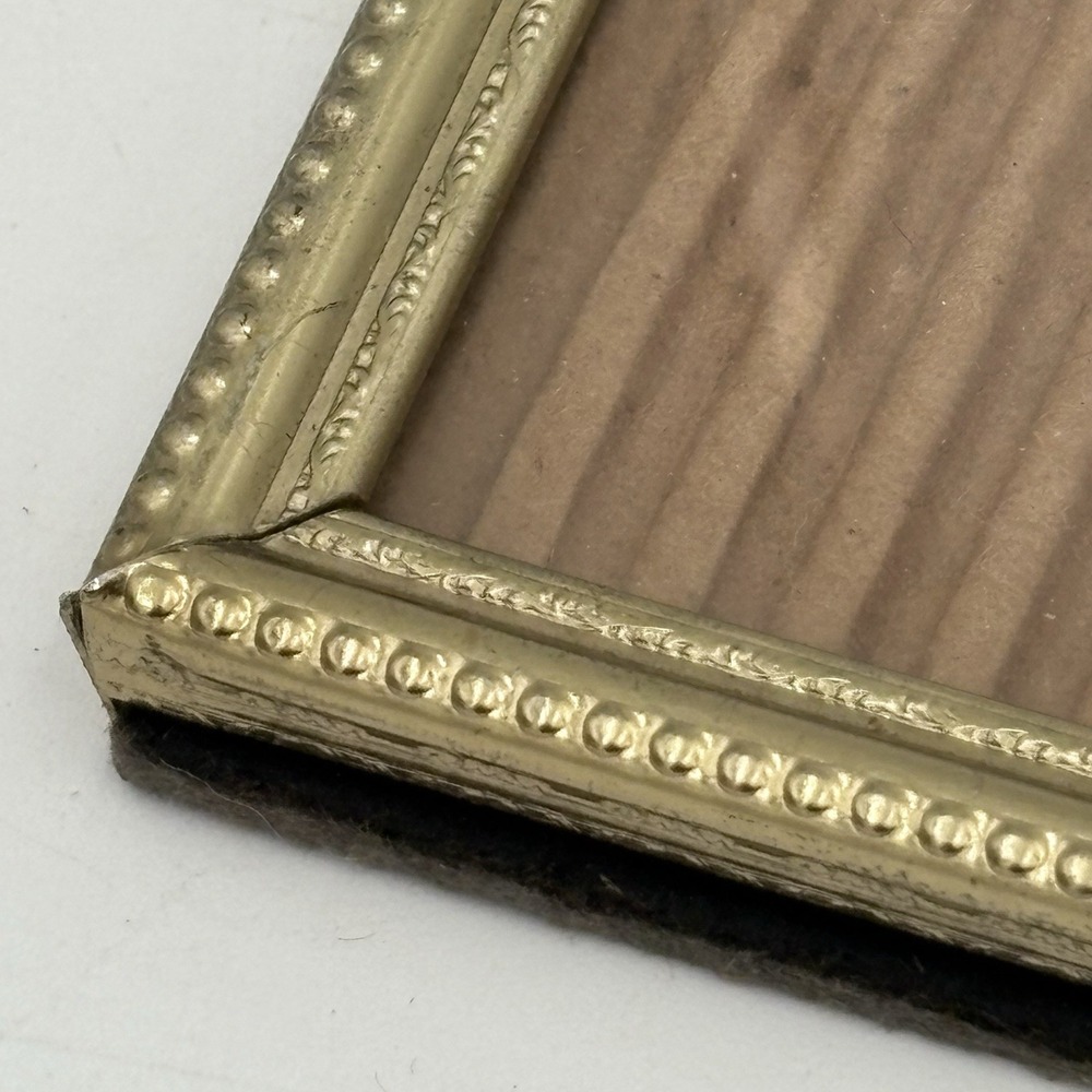 Pair Vintage Brass Picture Frames 8x10 Beaded‎ Edge Mid Century Wall Decor
